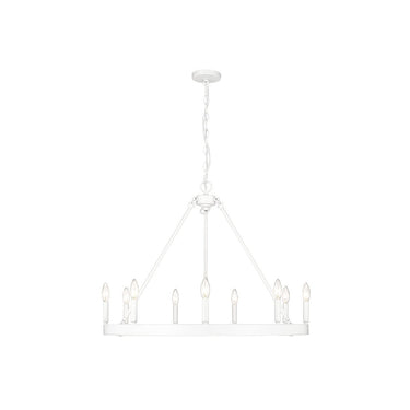 Golden Lighting 1017-9 BLK Alastair 9 Light Chandelier in Matte Black - Crescent Harbor