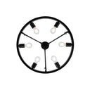 Golden Lighting 1019-6 BLK Castile 6 Light Chandelier in Matte Black - Crescent Harbor
