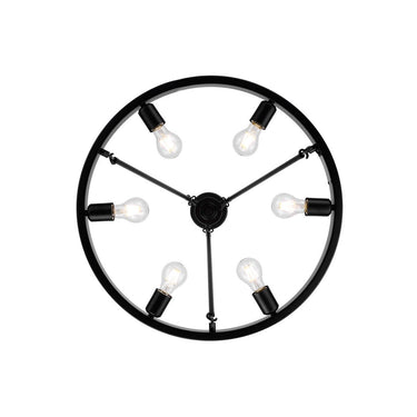 Golden Lighting 1019-6 BLK Castile 6 Light Chandelier in Matte Black - Crescent Harbor