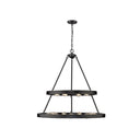 Golden Lighting 1019-69 BLK Castile 15 Light Chandelier in Matte Black - Crescent Harbor