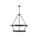 Golden Lighting 1019-96 BLK Castile 15 Light Chandelier in Matte Black - Crescent Harbor