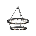 Golden Lighting 1019-96 BLK Castile 15 Light Chandelier in Matte Black - Crescent Harbor
