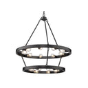 Golden Lighting 1019-96 BLK Castile 15 Light Chandelier in Matte Black - Crescent Harbor