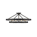 Golden Lighting 1019-96SF BLK Castile 15 Light Semi-Flush in Matte Black - Crescent Harbor