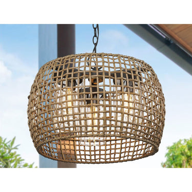 Golden Lighting 1067-O3P NB-MAW 3 Light Outdoor Pendant - Crescent Harbor