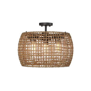 Golden Lighting 1067-OSF NB-MAW 3 Light Outdoor Semi-flush - Crescent Harbor