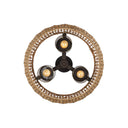 Golden Lighting 1067-OSF NB-MAW 3 Light Outdoor Semi-flush - Crescent Harbor
