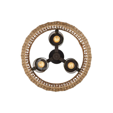 Golden Lighting 1067-OSF NB-MAW 3 Light Outdoor Semi-flush - Crescent Harbor
