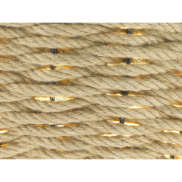 Golden Lighting 1073-4P BLK Hathaway 4 Light Pendant in Matte Black with Woven Hemp Rope Shade - Crescent Harbor
