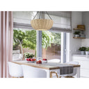 Golden Lighting 1073-4P BLK Hathaway 4 Light Pendant in Matte Black with Woven Hemp Rope Shade - Crescent Harbor