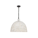 Golden Lighting 1081-5P BLK Rue 5 Light Pendant in Matte Black - Crescent Harbor