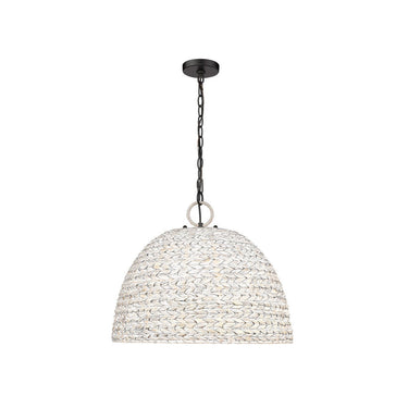 Golden Lighting 1081-5P BLK Rue 5 Light Pendant in Matte Black - Crescent Harbor
