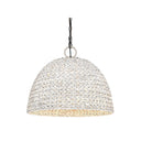 Golden Lighting 1081-5P BLK Rue 5 Light Pendant in Matte Black - Crescent Harbor