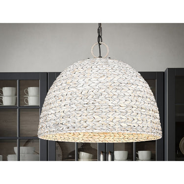 Golden Lighting 1081-5P BLK Rue 5 Light Pendant in Matte Black - Crescent Harbor