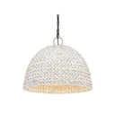 Golden Lighting 1081-5P BLK Rue 5 Light Pendant in Matte Black - Crescent Harbor