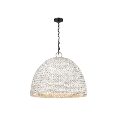 Golden Lighting 1081-8P BLK Rue 8 Light Pendant in Matte Black - Crescent Harbor