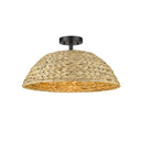 Golden Lighting 1081-SF BLK Rue Semi-Flush in Matte Black - Crescent Harbor