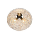 Golden Lighting 1081-SF BLK Rue Semi-Flush in Matte Black - Crescent Harbor