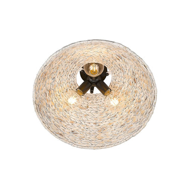 Golden Lighting 1081-SF BLK Rue Semi-Flush in Matte Black - Crescent Harbor