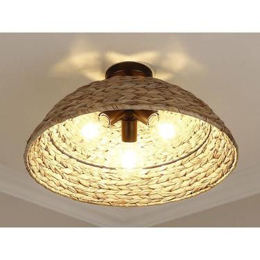 Golden Lighting 1081-SF BLK Rue Semi-Flush in Matte Black - Crescent Harbor