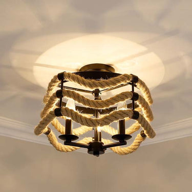 Golden Lighting 1083-3SF BLK Marissa 3 Light Semi-Flush in Matte Black - Crescent Harbor