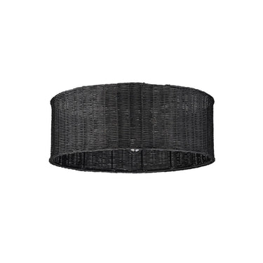 Golden Lighting 1084-5FM BLK-BW 5 Light Flush Mount - Crescent Harbor