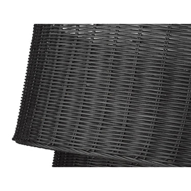 Golden Lighting 1084-9 BLK-BW Erma 9 Light Chandelier in Matte Black with Black Wicker - Crescent Harbor
