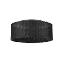 Golden Lighting 1084-FM BLK-BW Erma Flush Mount in Matte Black with Black Wicker - Crescent Harbor