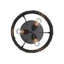 Golden Lighting 1084-FM BLK-BW Erma Flush Mount in Matte Black with Black Wicker - Crescent Harbor