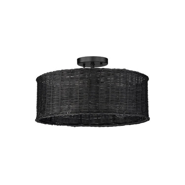 Golden Lighting 1084-SF 3-Light Semi-flush - Crescent Harbor