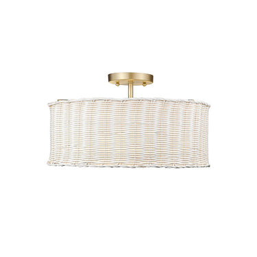 Golden Lighting 1084-SF 3-Light Semi-flush - Crescent Harbor