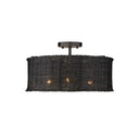 Golden Lighting 1084-SF 3-Light Semi-flush - Crescent Harbor