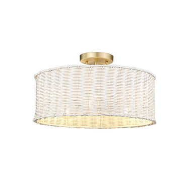 Golden Lighting 1084-SF 3-Light Semi-flush - Crescent Harbor