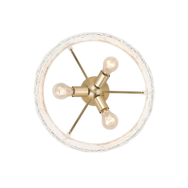 Golden Lighting 1084-SF 3-Light Semi-flush - Crescent Harbor