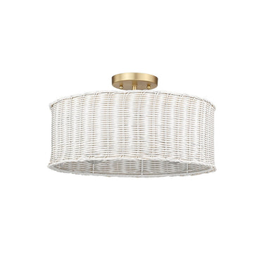 Golden Lighting 1084-SF 3-Light Semi-flush - Crescent Harbor