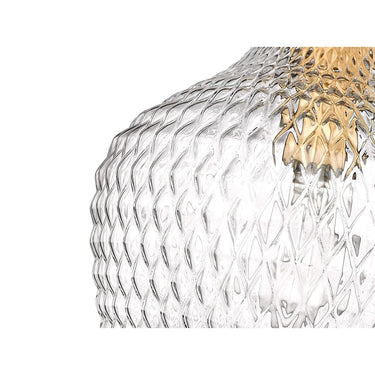 Golden Lighting 1088-M BLK-CLR Adeline Medium Pendant in Matte Black with Clear Glass Shade - Crescent Harbor