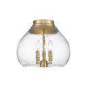 Golden Lighting 1094-3FM BLK-HCG 3-Light Semi-Flush - Crescent Harbor