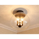 Golden Lighting 1094-3FM BLK-HCG 3-Light Semi-Flush - Crescent Harbor