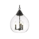 Golden Lighting 1094-3P-HCG Ariella 3 Light Pendant in Hammered Clear Glass - Crescent Harbor