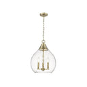 Golden Lighting 1094-3P-HCG Ariella 3 Light Pendant in Hammered Clear Glass - Crescent Harbor