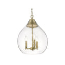 Golden Lighting 1094-3P-HCG Ariella 3 Light Pendant in Hammered Clear Glass - Crescent Harbor