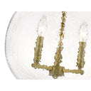 Golden Lighting 1094-3P-HCG Ariella 3 Light Pendant in Hammered Clear Glass - Crescent Harbor