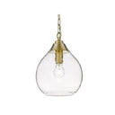 Golden Lighting 1094-S-HCG Ariella Small Pendant in Hammered Clear Glass - Crescent Harbor