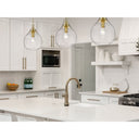Golden Lighting 1094-S-HCG Ariella Small Pendant in Hammered Clear Glass - Crescent Harbor