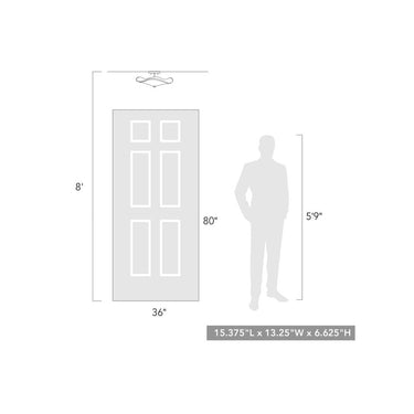 Golden Lighting 1140-SF MBS-HWG 2-Light Semi-Flush - Crescent Harbor