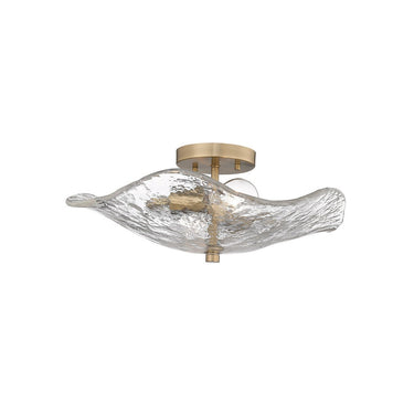 Golden Lighting 1140-SF MBS-HWG 2-Light Semi-Flush - Crescent Harbor