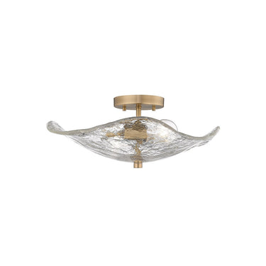 Golden Lighting 1140-SF MBS-HWG 2-Light Semi-Flush - Crescent Harbor