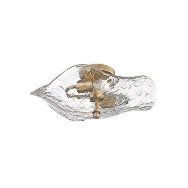 Golden Lighting 1140-SF MBS-HWG 2-Light Semi-Flush - Crescent Harbor