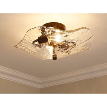 Golden Lighting 1140-SF MBS-HWG 2-Light Semi-Flush - Crescent Harbor