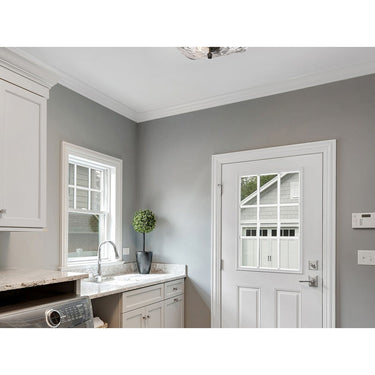 Golden Lighting 1140-SF MBS-HWG 2-Light Semi-Flush - Crescent Harbor